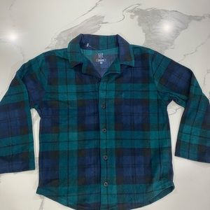 GAP Green and blue plaid Kids pajama set